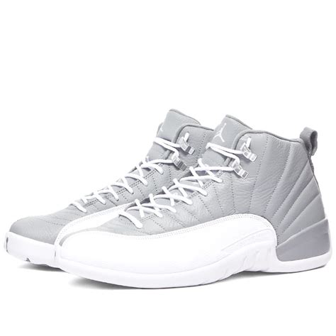 retro 12 jordans grey and white|jordan 12 retrostealth.